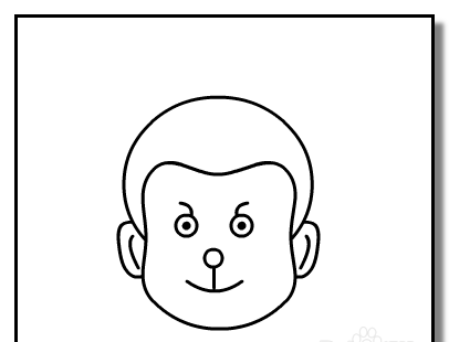 flash怎么绘制一个简笔画猴子头flash动画基础flash教程媒体动画
