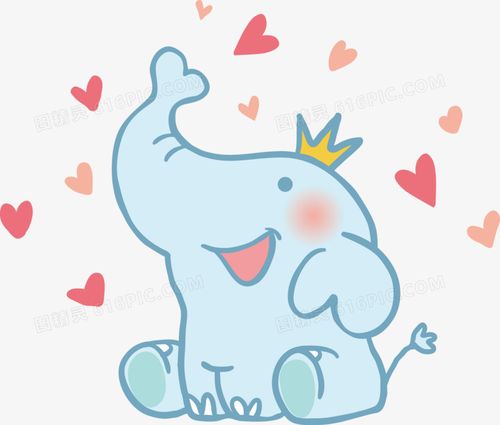 卡通小象矢量图