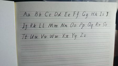 求英语斜体字母,手写,上图