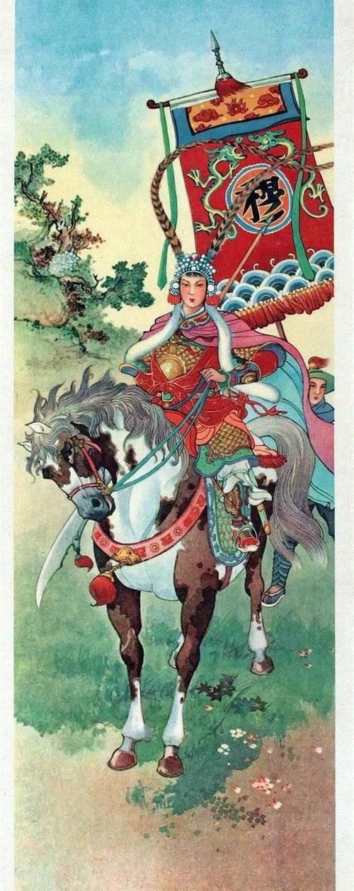 一组现已罕见的漂亮年画,展现古代女英雄的飒爽英姿