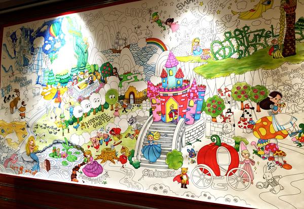 童真无瑕diy梦想色彩之《童话世界》涂色画