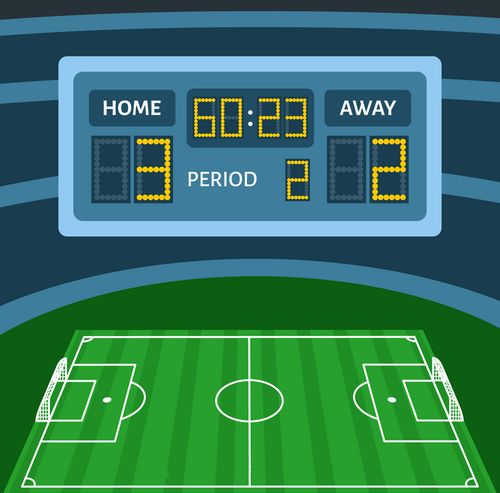 矢量足球场记分牌素材