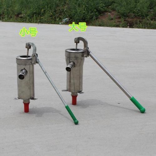 不锈钢压水井手动洋井头手压摇水器吸水器井头抽水泵老式压水井 大号