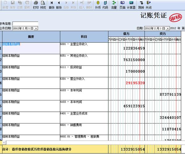 金蝶kisbos应用案例:补充结转损益和累计折旧凭证上的