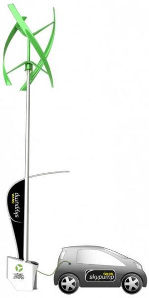 风力发电的电动汽车充电桩