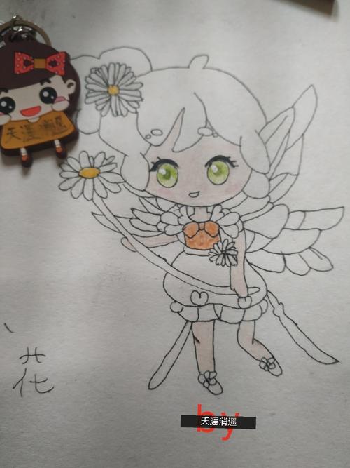 今天又彩铅画了一个可爱的小花仙,非常简单,顺便把步骤拍了出来,发个