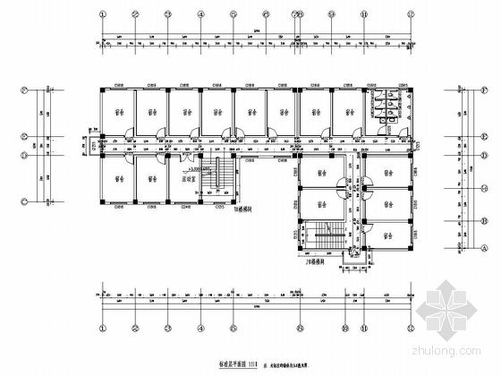 [四川]三层框架结构小学宿舍楼结构施工图(含建筑图)