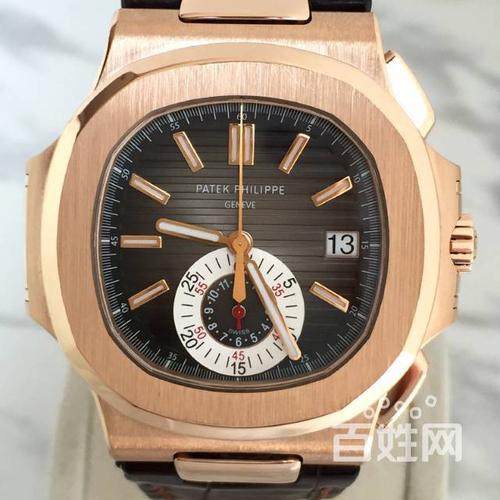 二手百达翡丽鹦鹉螺18k玫瑰金自动男表5980r