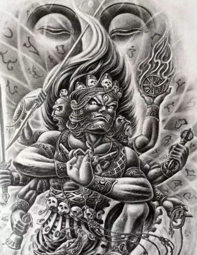 纹身素材大黑天_纹身素材_美妆_彩妆