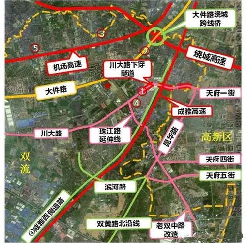 有效缓解西航港片区的交通拥堵问题,增强高新和双流两个区域的互联