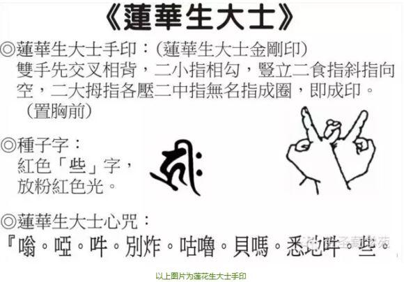 手印示范:莲花生大士手印