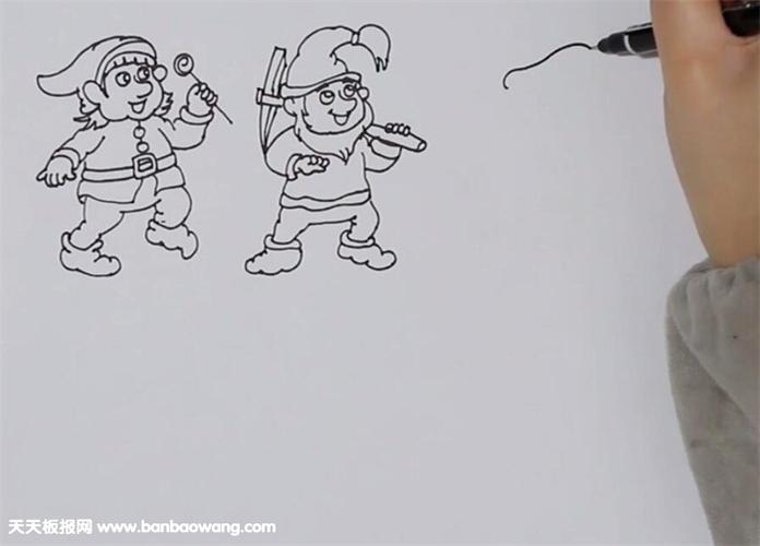七个小矮人简笔画