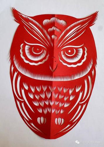 释然教你剪只猫头鹰(修改版)_剪纸艺术与赏析_社区