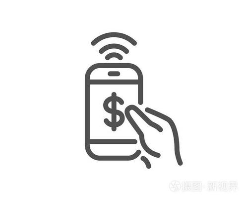 电话付款行图标.美元支付标志.金融符号.质量设计元素