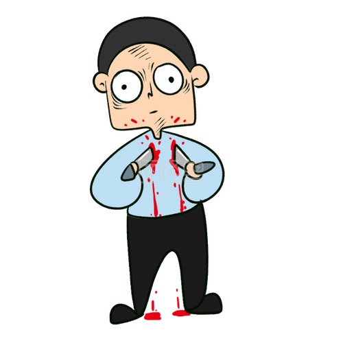 图怪兽原创元素我为工作两肋插刀卡通表情包