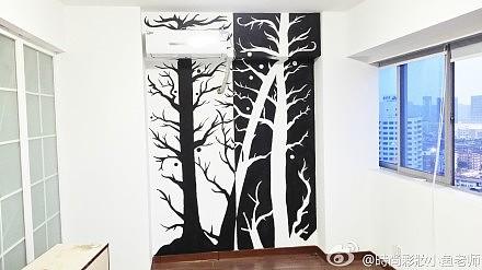 黑白森林简笔画 简笔画图片大全-蒲城教育文学网