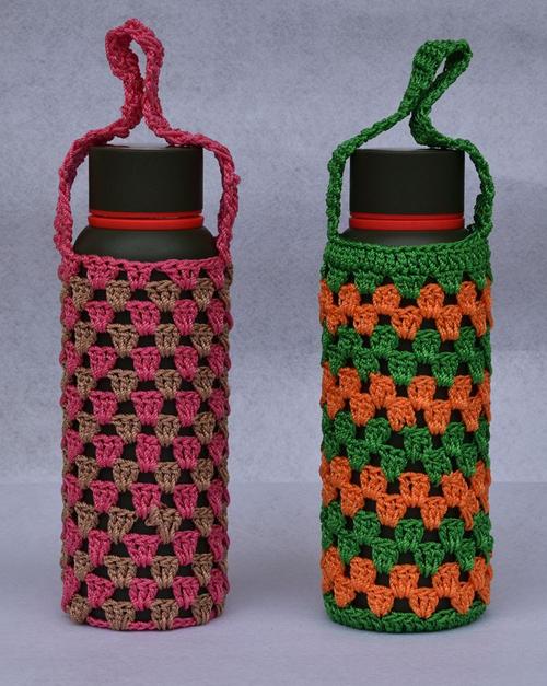 500毫升手工毛线杯套编织350玻璃杯套奶瓶保温水杯防摔隔热保护套