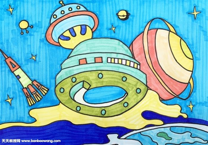 简单的科技画怎么画科技的画简单又漂亮
