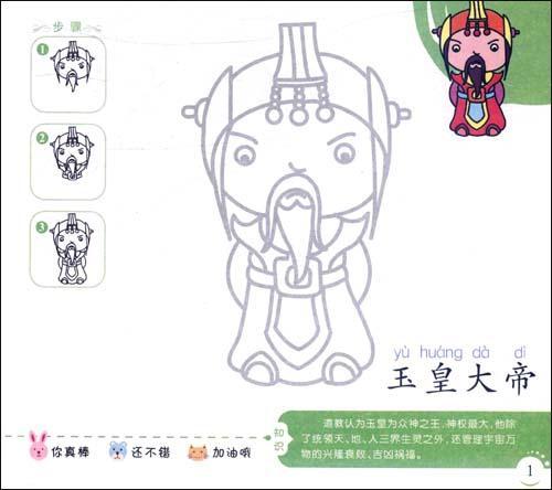 卡通简笔画玉皇大帝