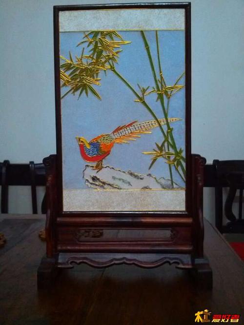 景泰蓝铜丝画插屏