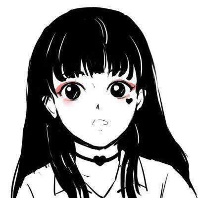 男女生黑白动漫头像!超好看的黑白手绘头像合集!