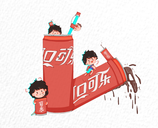 可口可乐|插画|儿童插画|老大有颗少女心 - 原创作品 - 站酷 (zcool)