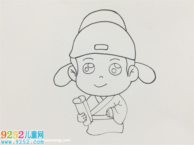 诗人怎么画一步一步教 卡通简笔画 - 9252儿童网