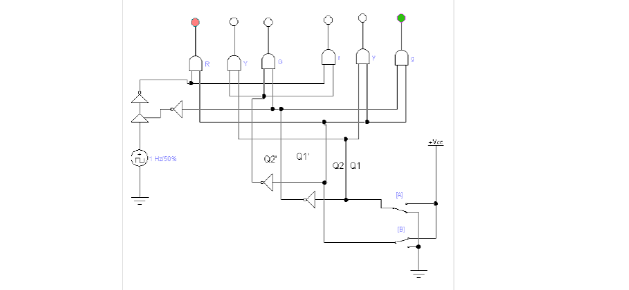 数电课程设计——交通灯控制电路
