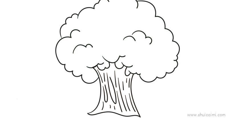 大树简笔画画法图解