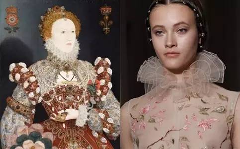 文艺复兴时期的服装特色之一——拉夫领(左)