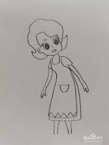 围裙妈妈怎么画
