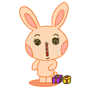 图怪兽原创元素卡通风小兔子儿童节表情包好惊喜插画元素