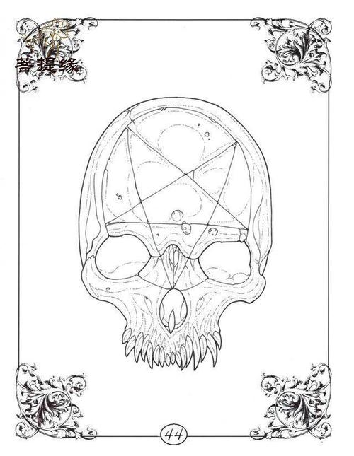 我是雕刻师,菩提缘死神骷髅纹身雕刻素描手稿(第二十八期)