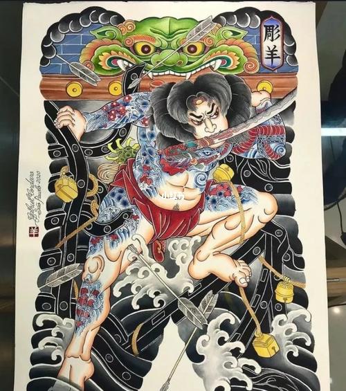 日式老传统张顺破水门分享._纹身_日式老传统纹身_美妆_彩妆