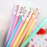 七彩炫 糖果色 超可爱橡皮可擦中性笔 0.5 韩版创意文具