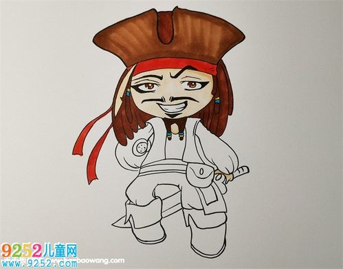 加勒比海盗简笔画 - 9252儿童网