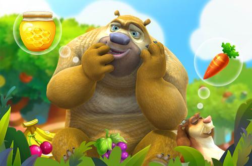 熊二的蜂蜜罐的简笔画