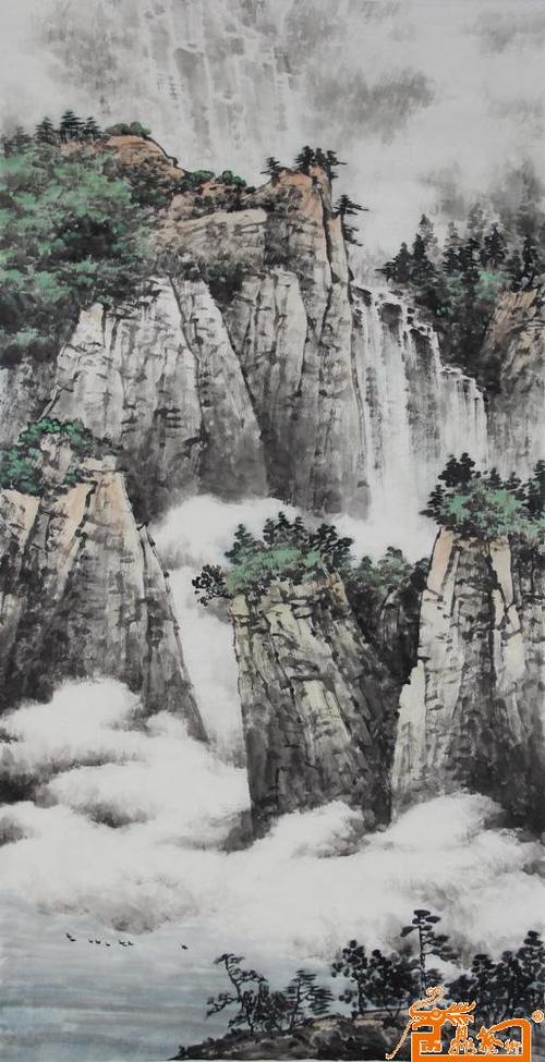 名家 于汝旺 国画 - 春江水暖鸭先知