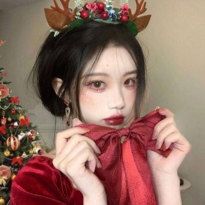 高清红色喜庆的新年真人头像霸气女生社会图片大全