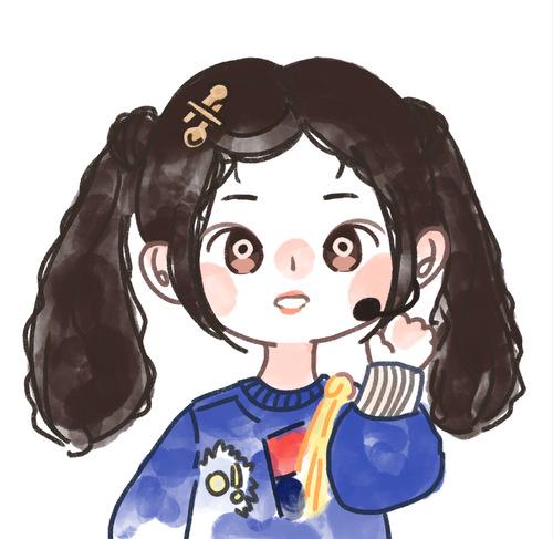 两张虞书欣的q版头像 耶