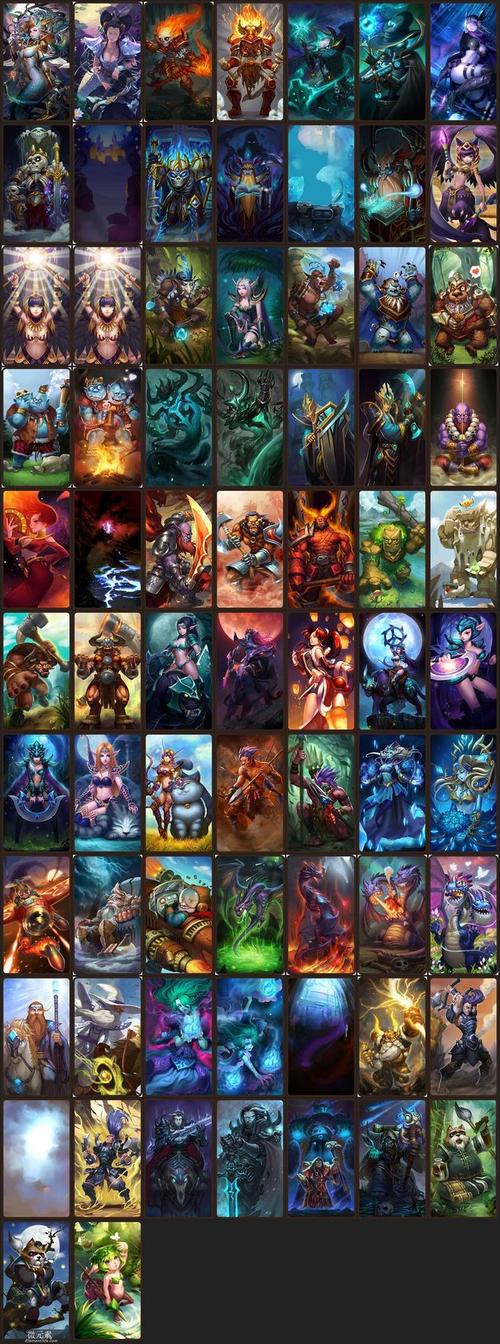 刀塔传奇最全最新版精致卡牌原画欣赏【273p】-欧美大神-微元素