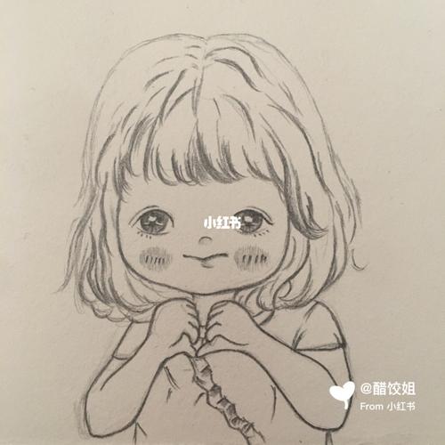 手绘线描可爱萌娃头像_萌娃_手绘_简笔画_简笔画教程