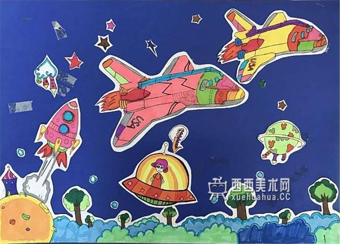 三等奖获奖科幻画梦想起航作品