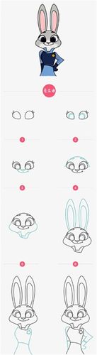 兔子朱迪简笔画