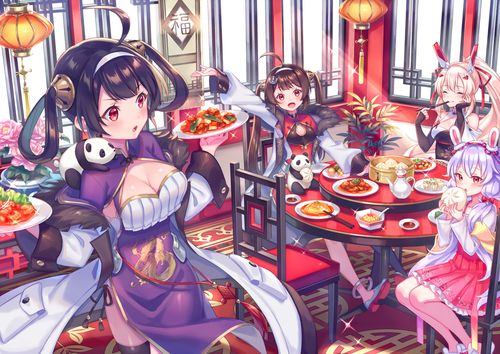 碧蓝航线 同人美图分享 拉菲 白兔迎春