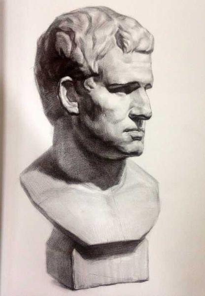 定制 素描人物石膏像高考模式代画