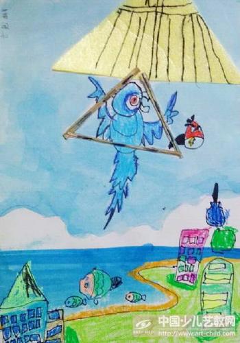 儿童画-美好的一天-《少儿画苑》第19届国际少儿书画大赛获奖作品