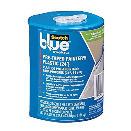 scotchblue,scotchbroth scotchblue pre-taped painter"s plastic, unfolds to 24-inche