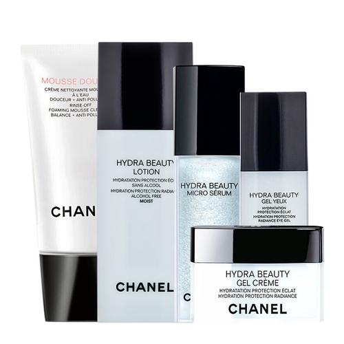 香奈儿(chanel)山茶花女士面部护肤套装礼盒保湿滋养5件(洁面 精华水