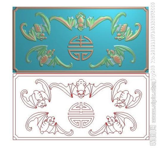 精雕图 5蝙蝠 jdp大图 点击还原